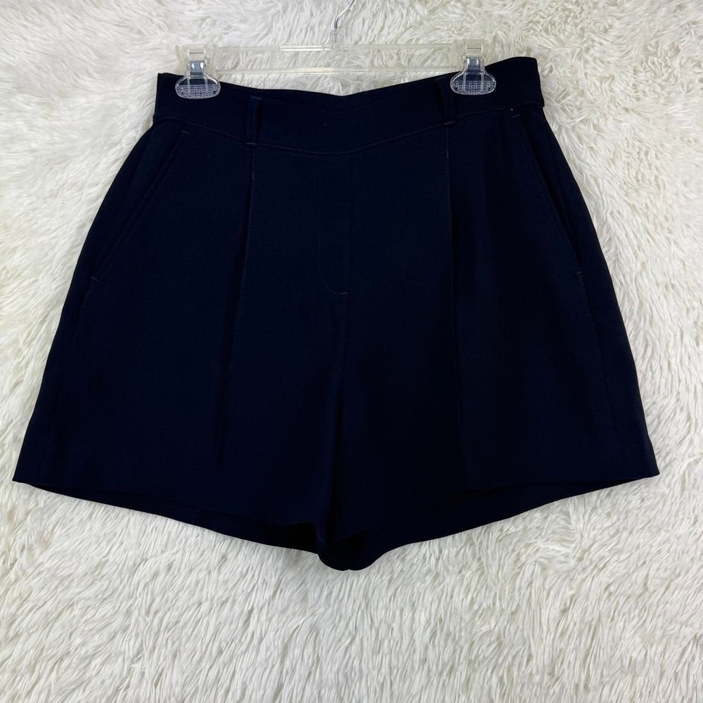 SPANX Women's Medium Black Tailored Pleated High Rise Shorts